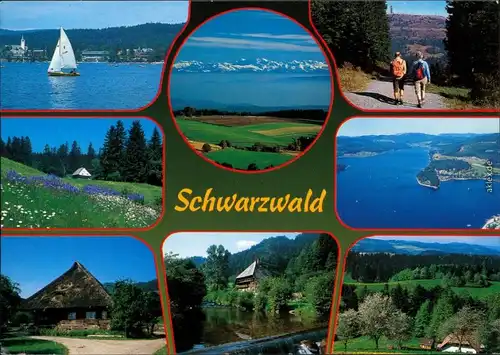 _Baden-Württemberg Allgemein Schwarzwald - See, Häuser, Landschaft, Wandern 1990