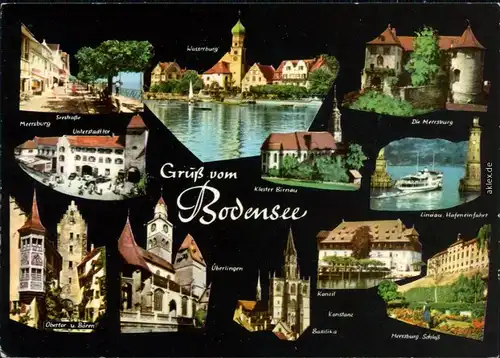 Lindau (Bodensee) Gruß vom Bodensee: Hafeneinfahrt, A  Seestraße  1974