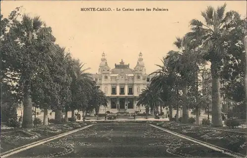 Ansichtskarte Monte-Carlo Le Casiono entre les Palmiers 1918 