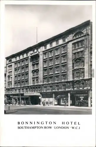 Ansichtskarte London Bonnington Hotel - Southamton Row 1938 