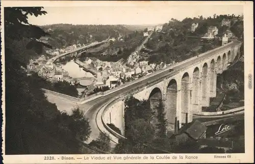 Ansichtskarte Dinant Dinant Le Viaduc - Vue generale/Viadukt und Straße 1935 