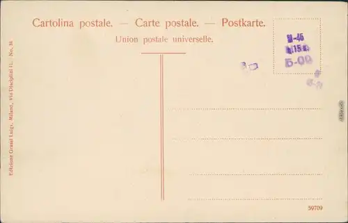 Ansichtskarte Mailand Milano Facciata del Castello e Torre del Filarete 1908