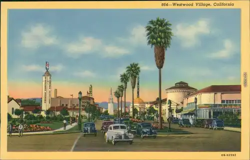 Westwood-Los Angeles Los Angeles Street View  Straßenansicht, Autos 1929