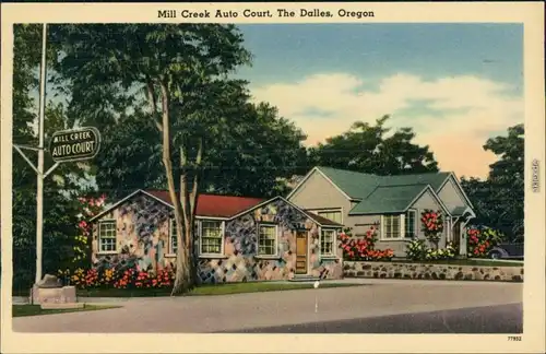 Ansichtskarte The Dalles Mill Creek Auto Court/Auto Court 1929