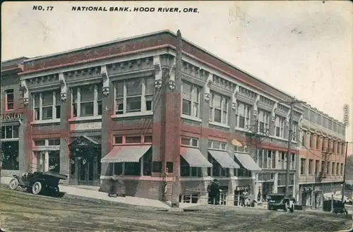 Ansichtskarte Hood River (Oregon) Straßenpartie National Bank 1922 