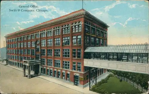 Ansichtskarte Chicago "The Windy City" Swift & Company 1916 