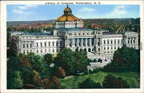 Ansichtskarte Washington D.C. Library of Congress/Kongress-Bibliothek 1929