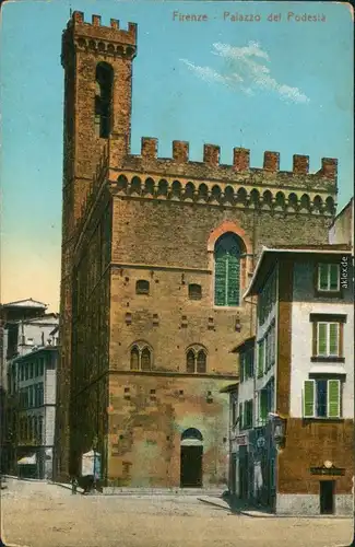 Ansichtskarte Florenz Firenze Palazzo del Podesta 1914 