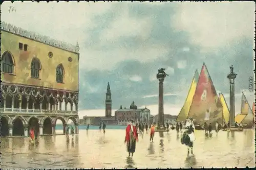 Ansichtskarte Venedig Venezia Piazzetta ed Isola S. Giorgio 1930 