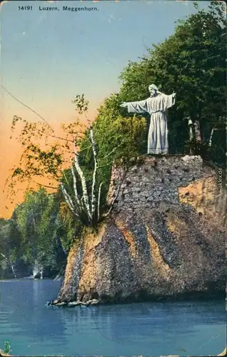 Ansichtskarte Luzern Lucerna Meggenhorn 1913 