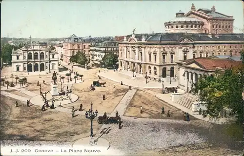 Ansichtskarte Genf Genève La Place de Neuve 1912