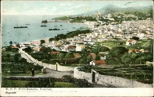 Ansichtskarte Funchal Blick über die Stadt 1913 