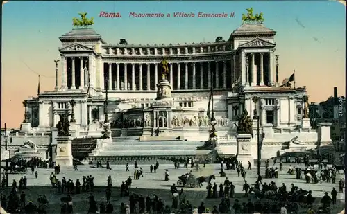 Ansichtskarte Rom Roma Monumento a Vittorio Emanuele II 1912 