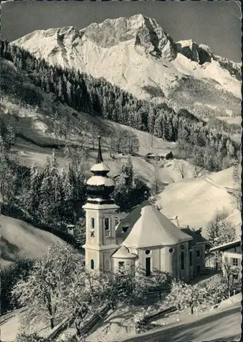 Ansichtskarte Berchtesgaden Kirche Maria Gern, Untersberg 1965
