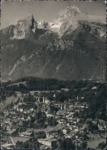 Ansichtskarte Berchtesgaden Panorama-Ansicht, Watzmann 1955