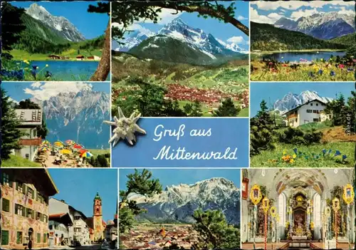 Mittenwald Wettersteingebirge, Lauter- u. Ferchensee, Kranzberghaus,   1965