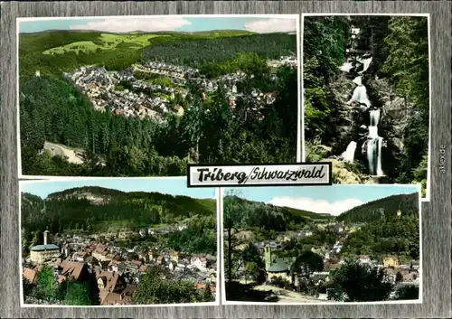 Triberg im Schwarzwald Panorama-Ansichten, Kaskaden-Wasserfall 1985