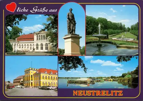 Neustrelitz Orangerie, Georg-Denkmal, Schlosspark, Rathaus, Zierker See 1996