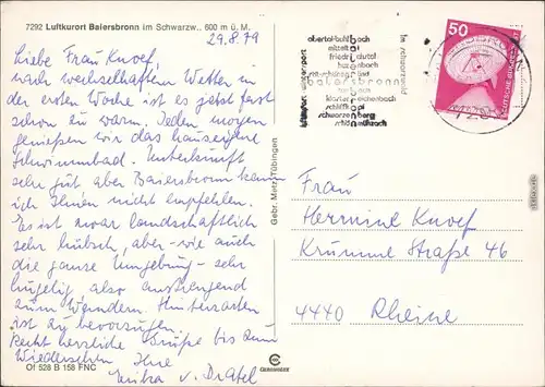 Baiersbronn Obertal, Mitteltal, Tonbach, Baiersbronn, Zuflucht, Ilgenbach 1979