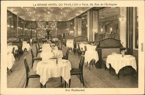 Ansichtskarte Paris Son Restaurant Le Grand Hotel Rue Echiquier 1924 