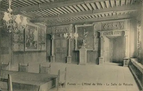 Veurne Furnes Hotel de Vile La Salle de Retraite/Rathaus - Saal 1913 