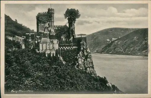 Ansichtskarte Bingen am Rhein Burg / Schloss Rheinstein 1932 
