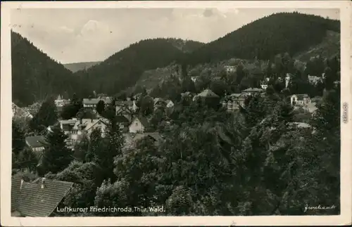 Ansichtskarte Friedrichroda Blick auf die Stadt 1930 