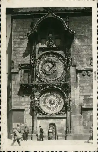 Ansichtskarte Prag Praha Orloj/Atronomische Uhr 1938 