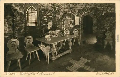 Ansichtskarte Wilhelmsbad-Hanau Gasthaus Einsiedlerhöhle 1927 