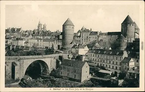 Ansichtskarte Semur-en-Auxois Le Pont Joly et le Donjon 1928 