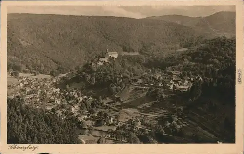 Schwarzburg Blick auf Stadt und Burg/Blick auf Stadt und Burg 1915 