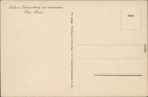 Ansichtskarte Schwarzburg Schloss Schwarzburg 1928 