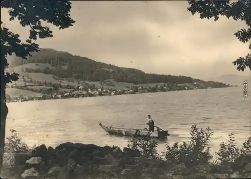 Ansichtskarte Kevelaer Berge und Seen, Mann im Boot 1946