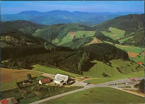 Elzach Luftbild und Höhengasthaus und Pension Landwassereck 1978