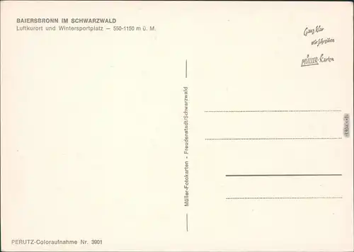 Ansichtskarte Baiersbronn Panorama-Ansicht mit Weitblick 1978