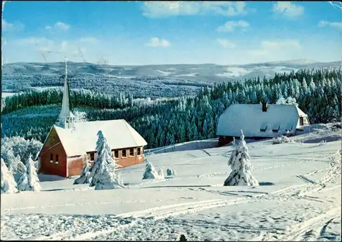 _Baden-Württemberg  Ansicht - winterliche Szene mit Kapelle 1973