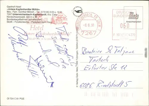 Ansichtskarte Unterreichenbach Untere Kapfenhardter Mühle 1991