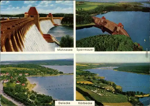 Ansichtskarte Günne Möhnesee - Stausee - Sperrmauer, Delecke Körbecke 1965