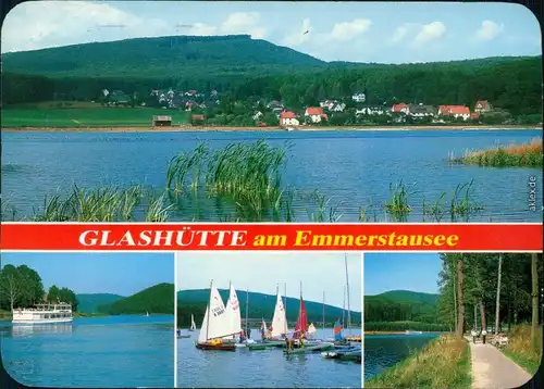 Schieder-Schwalenberg  Ortsteil Glashütte Dampfer, Segelboote, Uferbereich 1986