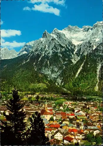 Ansichtskarte Mittenwald Panorama-Ansicht, Karwendelgebirge 1977