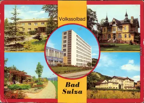 Ansichtskarte Bad Sulza Ortsmotive, Hotel's, Parkanlage 1981