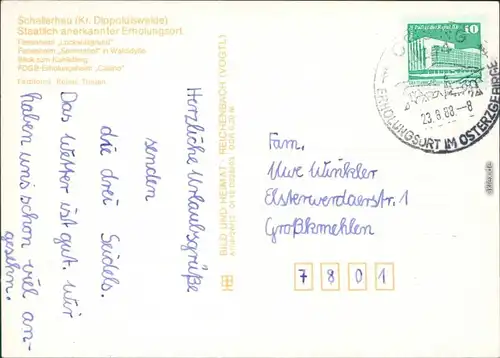 Schellerhau Altenberg (Erzgebirge) Ferienheim  FDGB-Erholungsheim "Casino" g1988