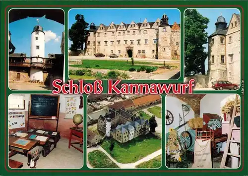 Kannawurf Schloß Kannawurf - Turm   Lehrzimmer und Webstube, Luftbild 1999