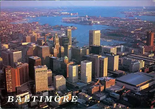 Ansichtskarte Baltimore Luftbild - Downtown 1999