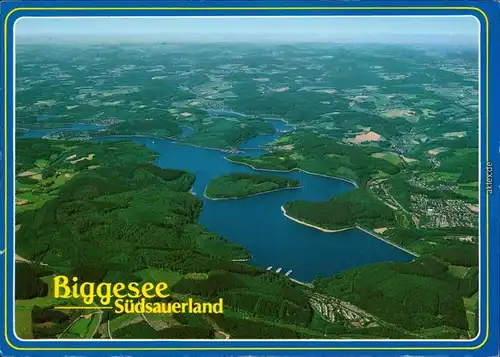 Ansichtskarte Attendorn Biggesee / Biggetalsperre - Luftbild 1998