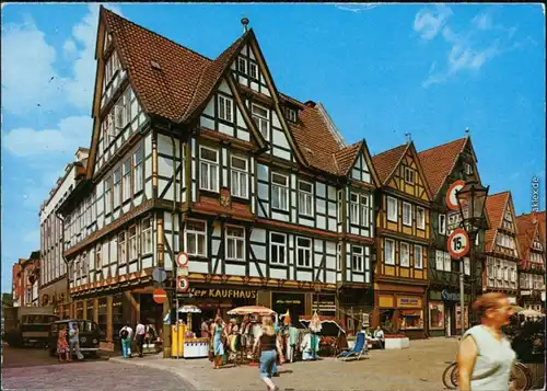 Ansichtskarte Celle Schuhstraße mit Fachwerkhaus 1980