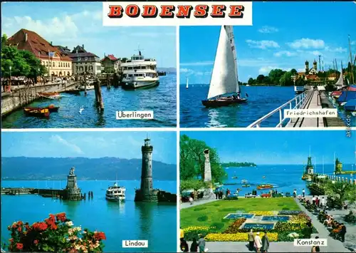 Ansichtskarte Friedrichshafen Häfen rund um den Bodensee 1988