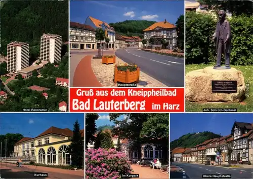 Bad Lauterberg im Harz Luftbild vom Hotel Panoramic, Hauptstraße  Kurpark 2001