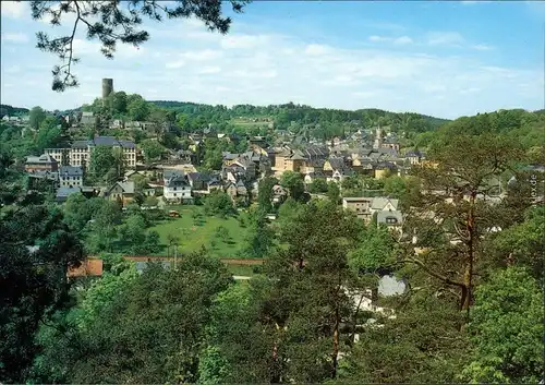 Bad Lobenstein Panorama-Ansicht mit Blick vom Geyersberg zur Burg 1998