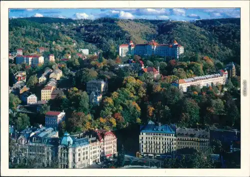 Karlsbad Karlovy Vary Panorama-Ansicht von der Petrushöhe aus 1996